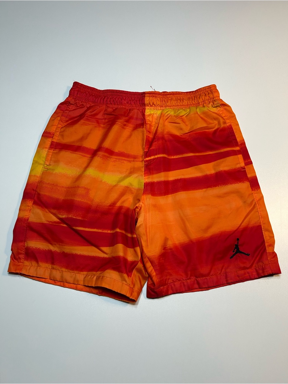 Jordan Legacy AJ11 Printed Shorts Orange Red Sunset Gradient